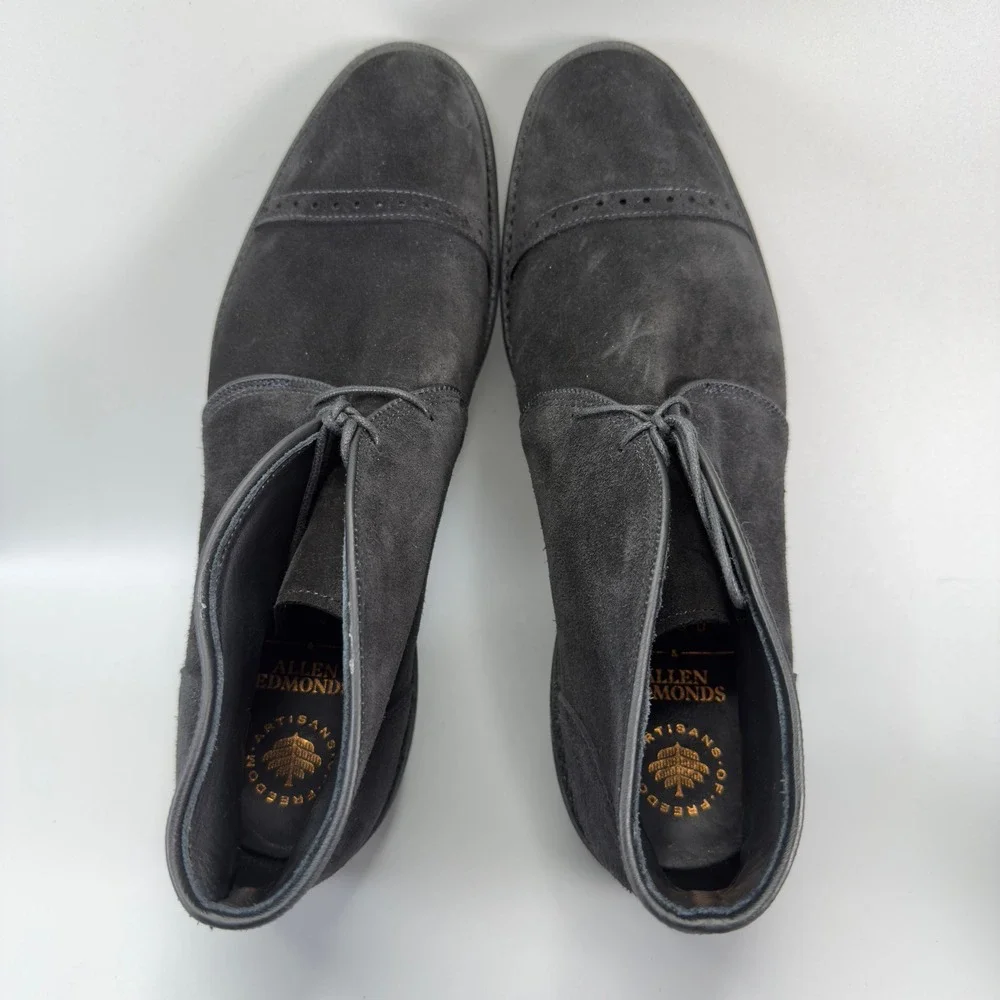 Allen Edmonds Men's Charcoal Gray Suede Chukka Boots